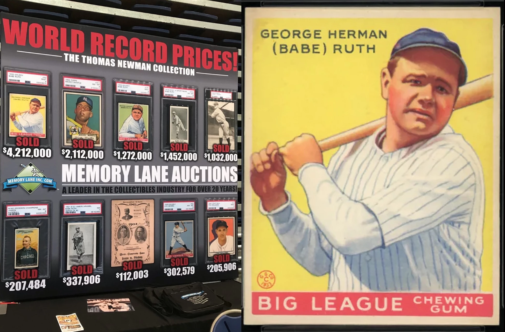 Dr. Thomas Newman was a humble dentist who collected baseball cards all his life. With the dramatic rise in the value of baseball cards of recent times, his hobby netted his estate a total $21,500,000 at Memory Lane on 10 July 2021