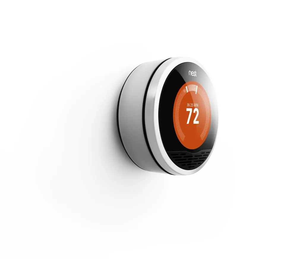 The Nest Learning Thermostat comes with a 320 x 320 resolution 1.75-inch display with 24 bit color