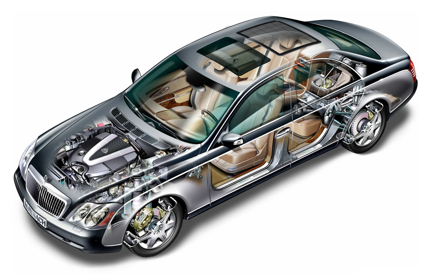 The Maybach 57S upon which the Xenatec coupe is based