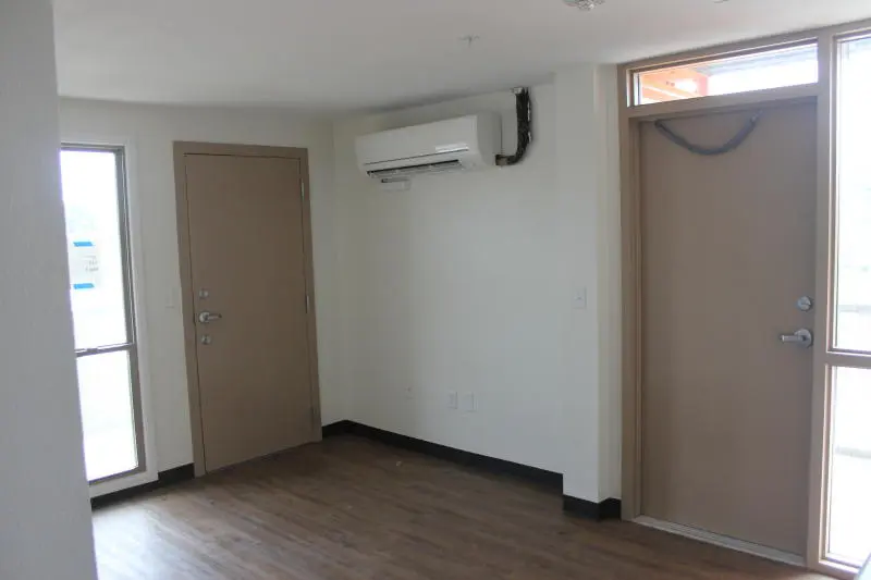 Inside the shipping container-based apartments