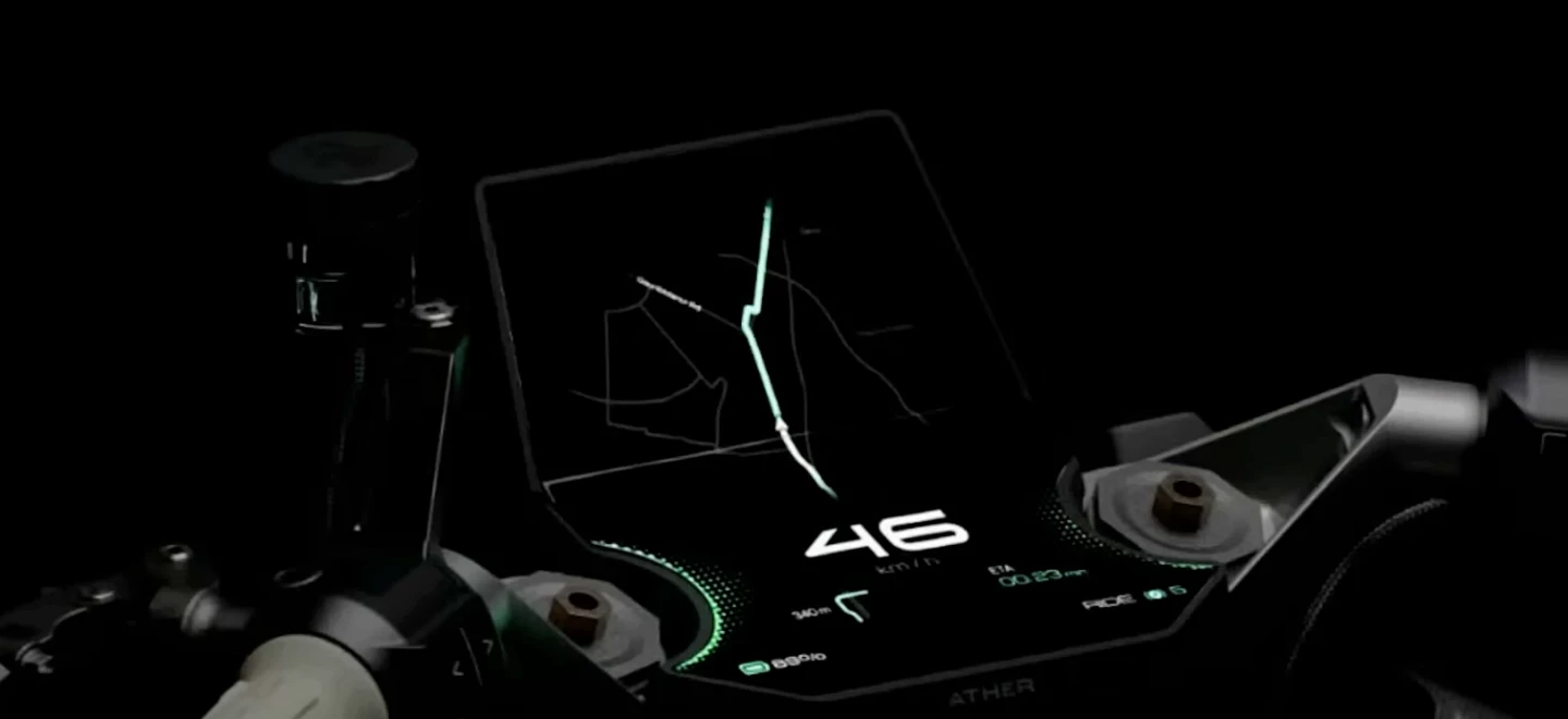 The Ather Redux concept comes with Morph-UI, which changes as per your riding style and stance