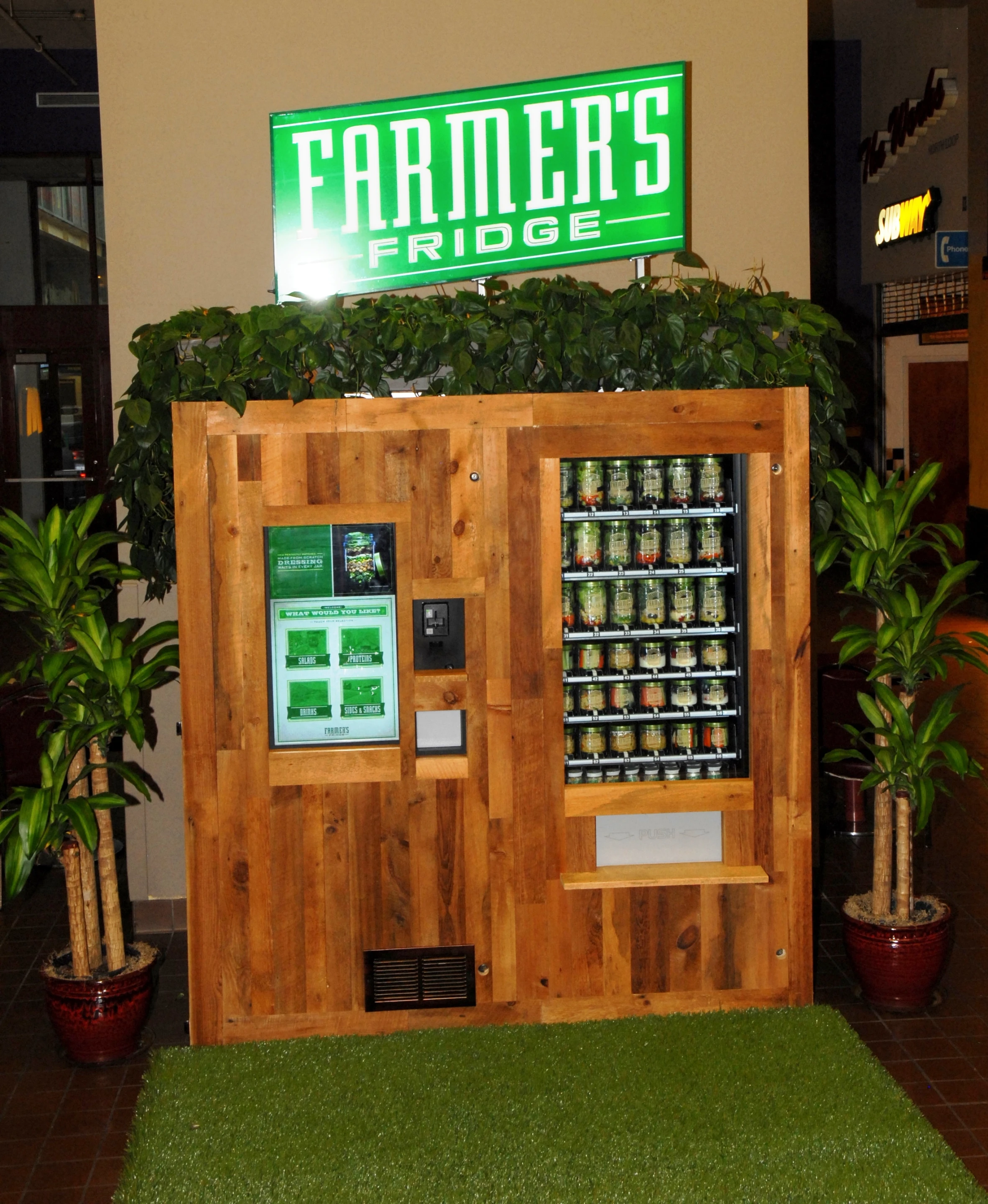 Farmer's Fridge is a healthy food kiosk