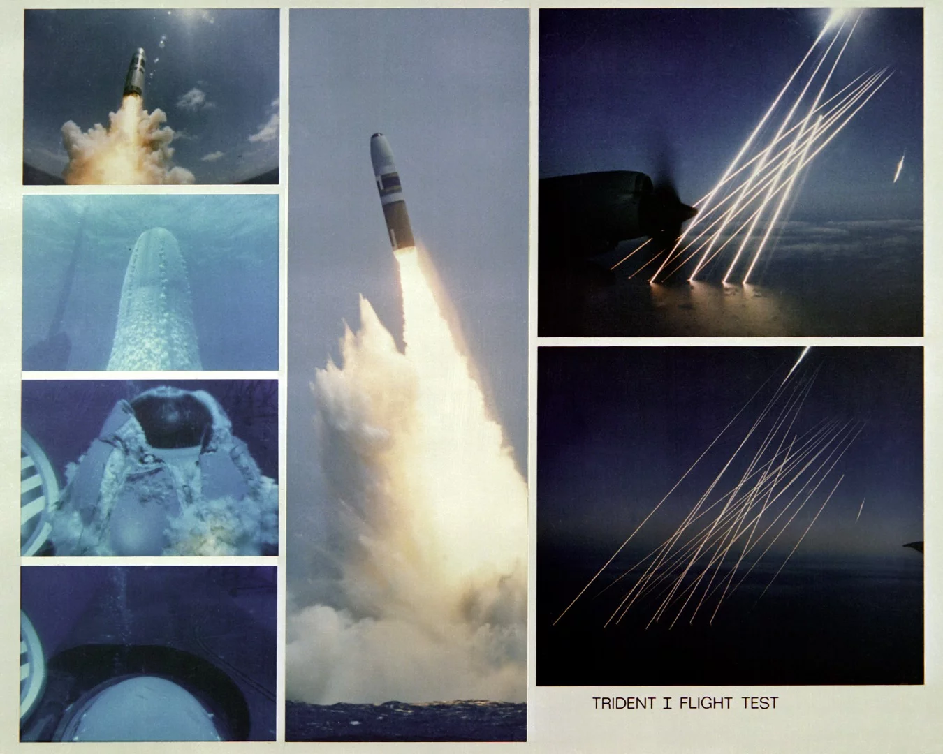 Sequence shots of a Trident D-5 test