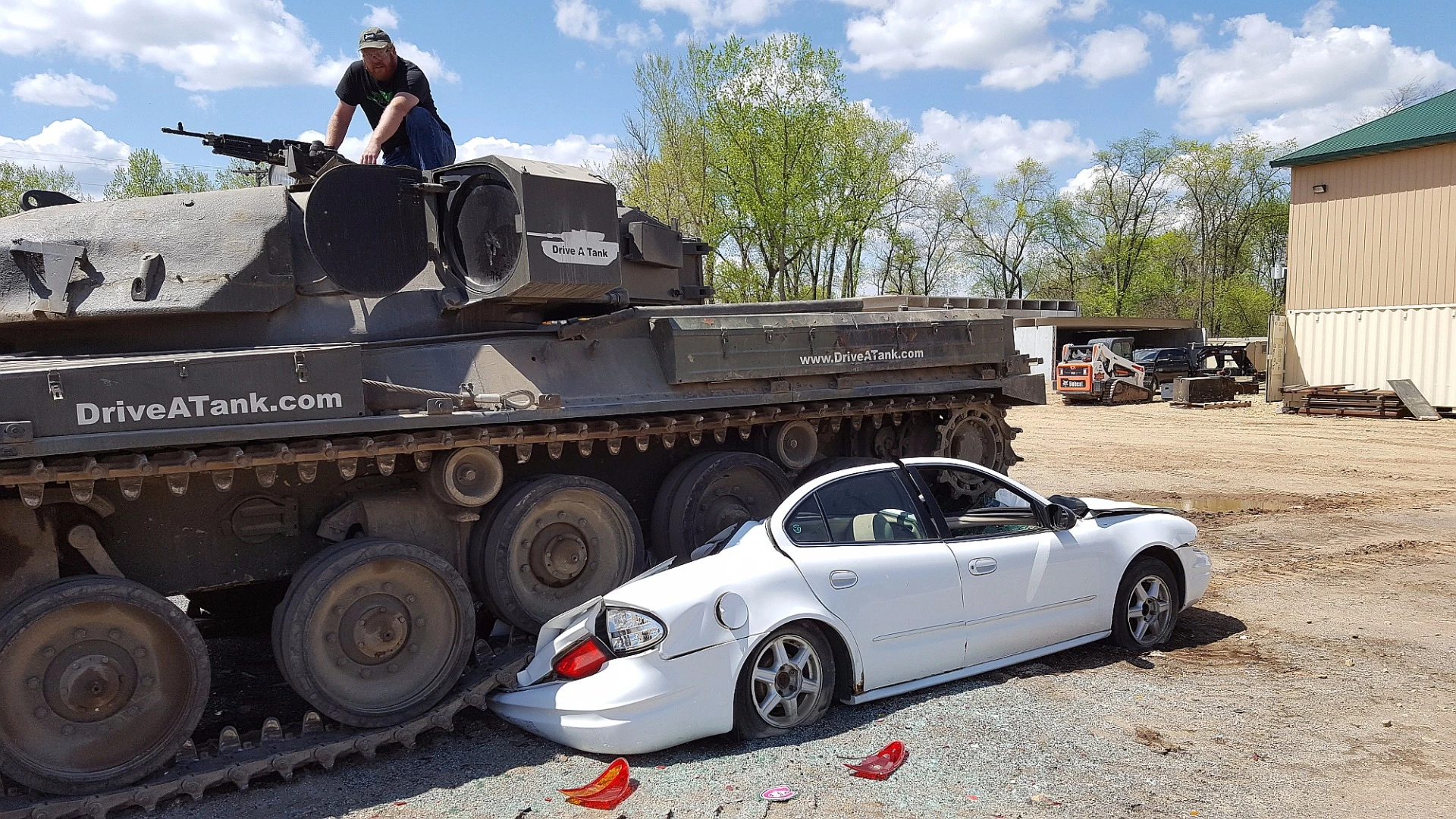 Surveying the damage from above, the author approves of the crushing technique employed