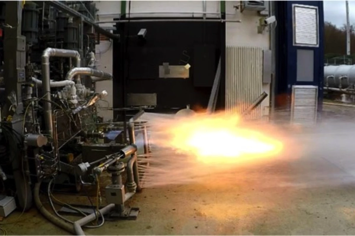 The Prometheus gas generator undergoing tests