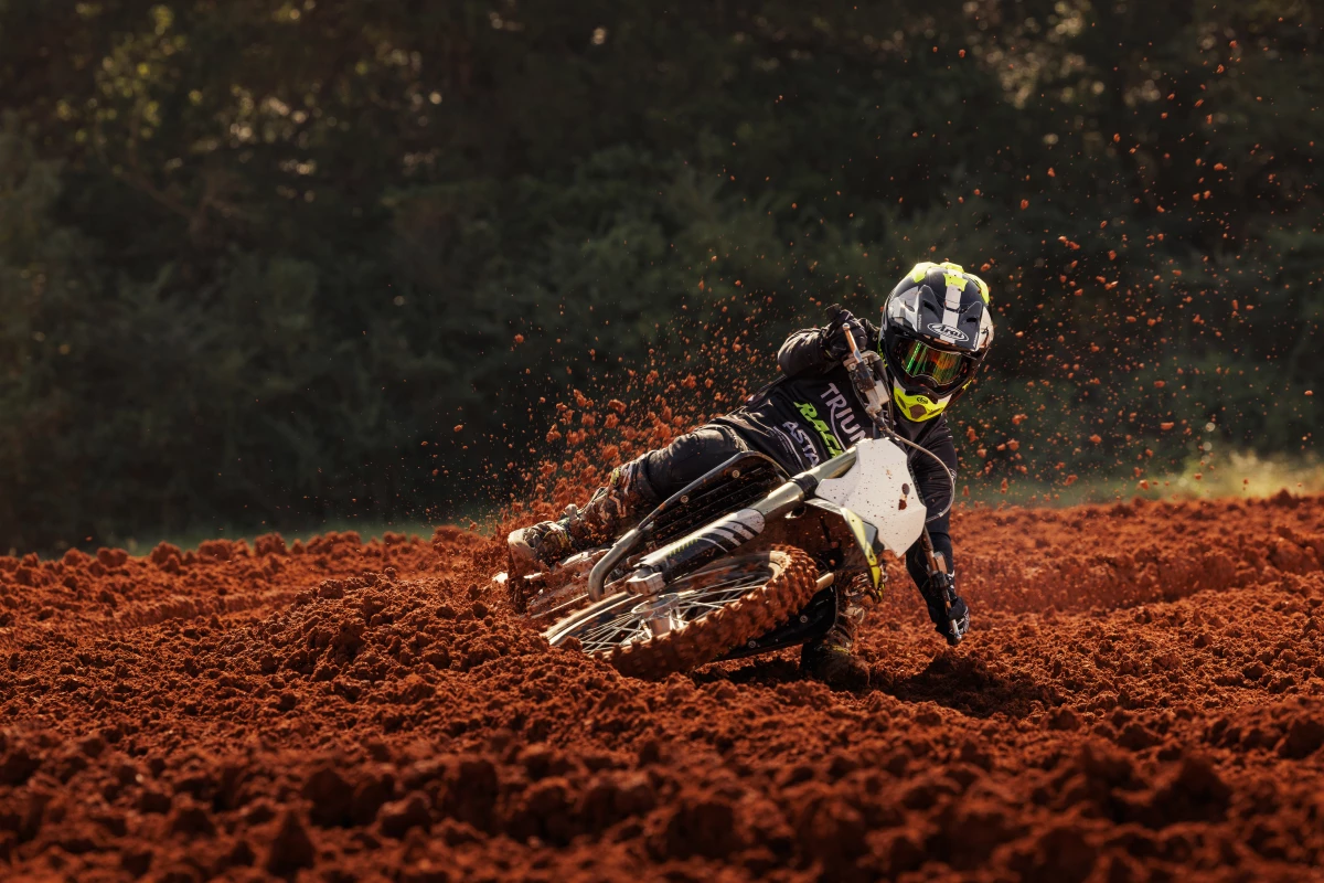 It's a flat-out 250cc motocross racer, with enduro models to come