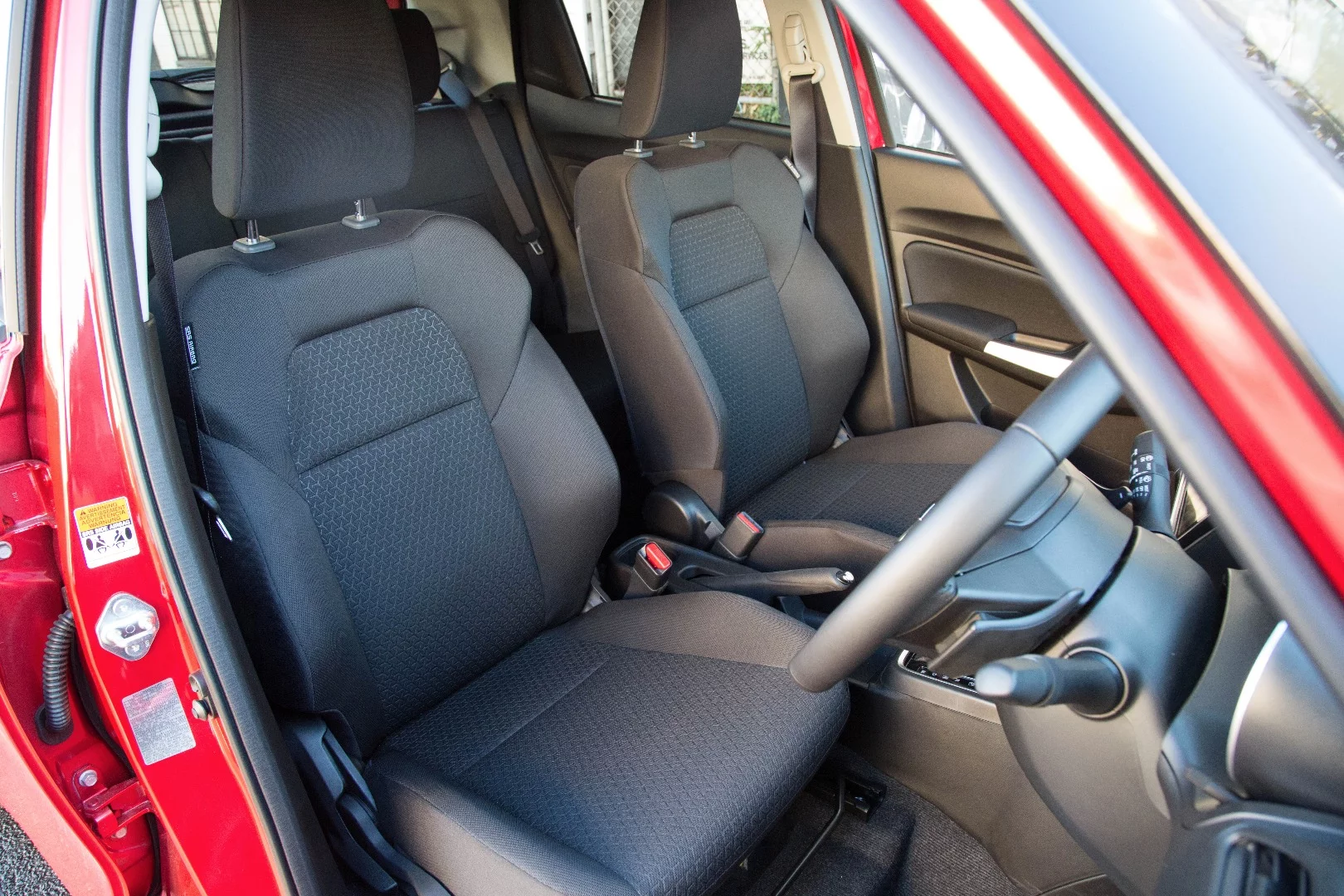 The comfortable cabin of the Suzuki Swift GLX Turbo