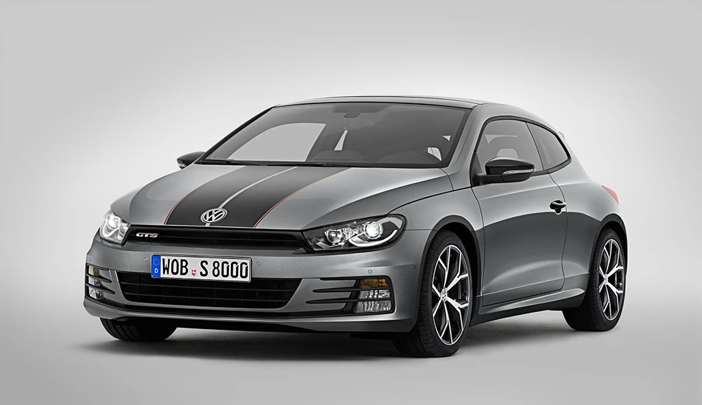 The Scirocco GTS is powered by a turbocharged direct-injection petrol engine that produces 220 PS