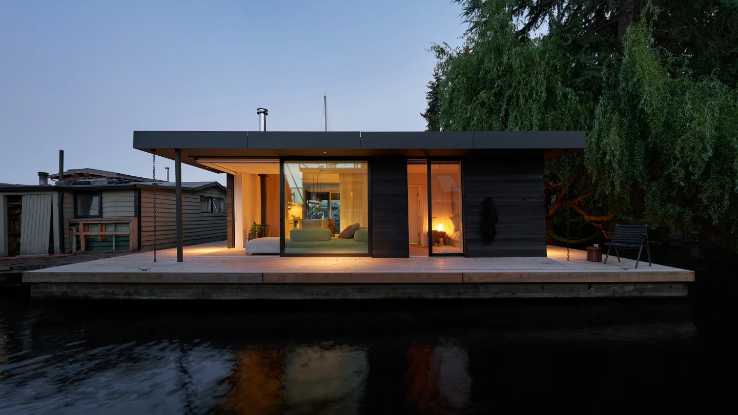 Portage Bay Float Home was designed by Studio DIAA. The project is a winner in Category Two, which recognizes projects that cost up to $1.5 million to build