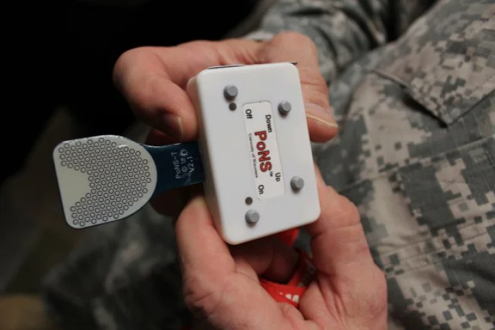 A prototype tongue-buzzing PoNS device