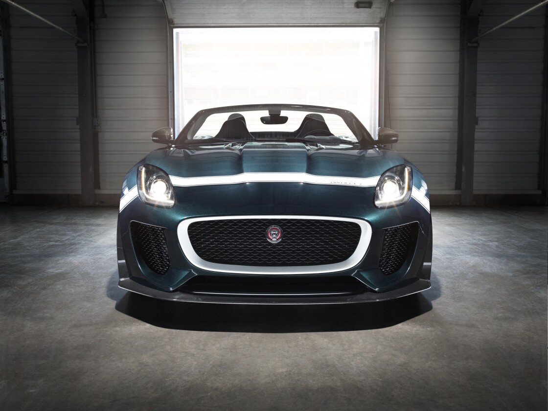 The Jaguar F-Type Project 7 has a subdued front
