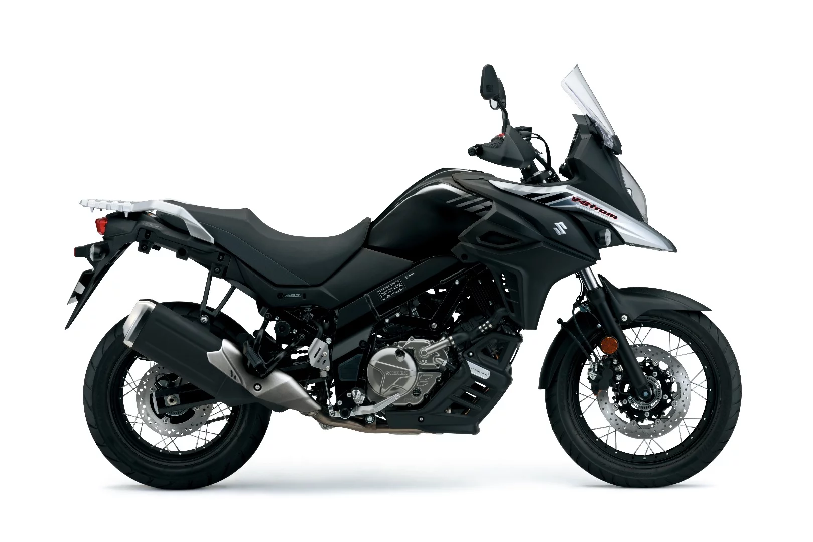 The 2017 Suzuki V-Strom 650 XT in Glass Sparkle Black color