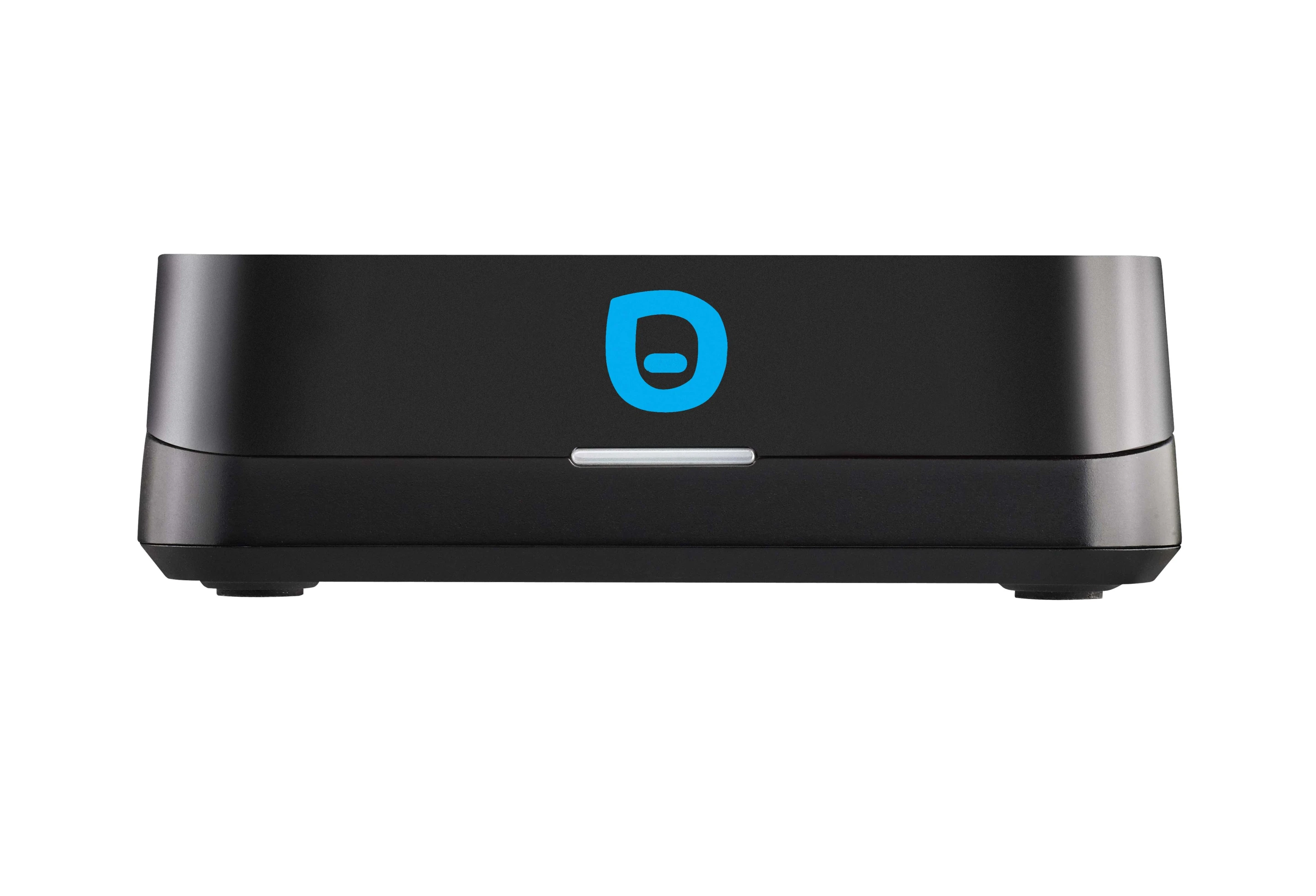 Front view of the Pogoplug Mobile at-home personal media storage and streaming device for mobile users