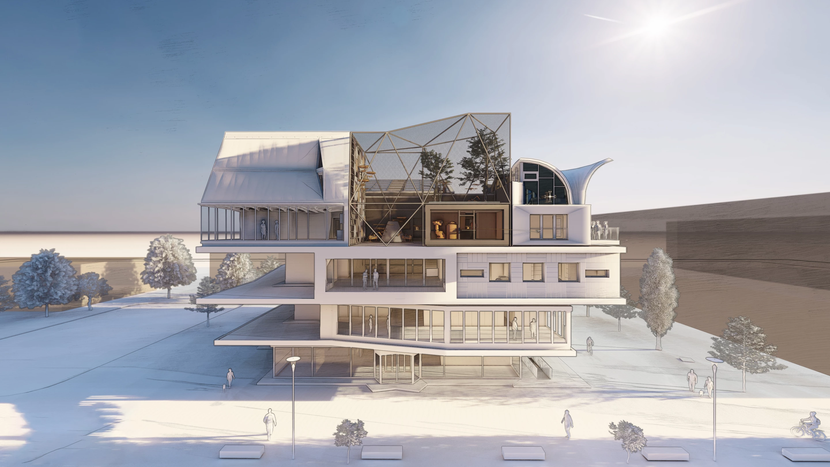 DroneHub is planned for the existing NEST research and innovation building on the Empa campus in Dübendorf, Switzerland