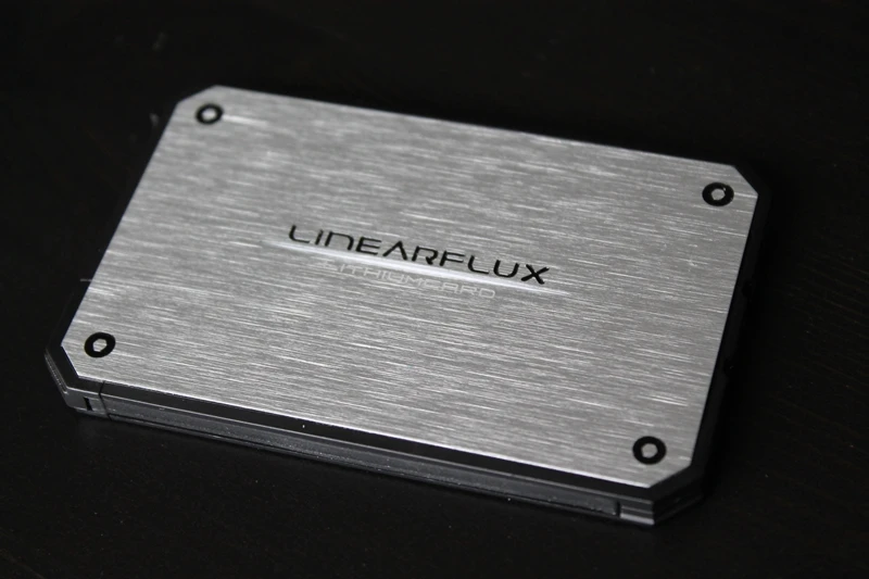 The LinearFlux LithiumCard is a credit card-sized portable charger
