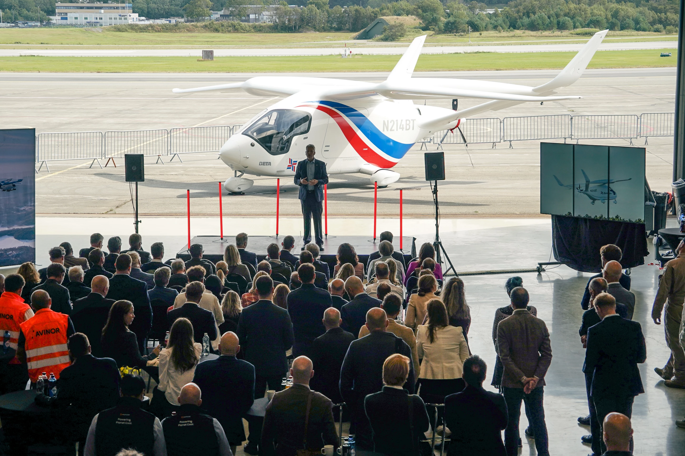 The ALIA CX300 electric CTOL has been delivered to Stavanger Airport, and to BETA's first customer, Bristow Norway