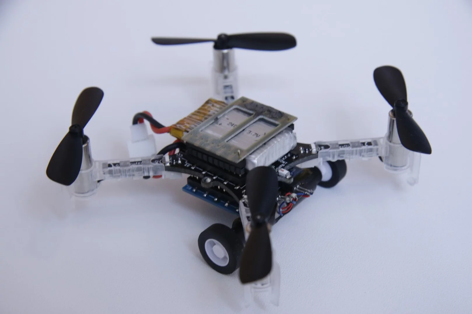 One of the flying/road-going quadcopters