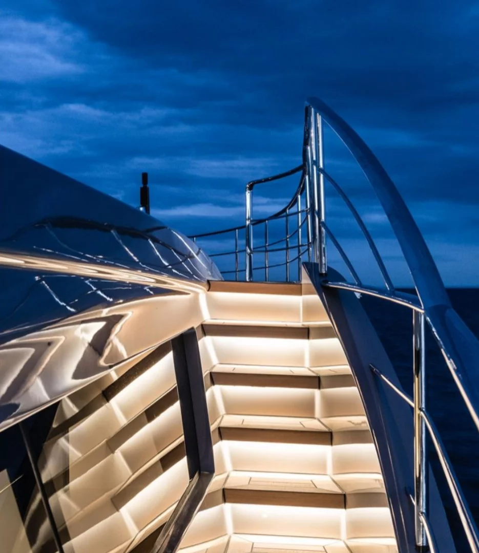 The Pershing 140 is the brand’s first vessel made from aluminum