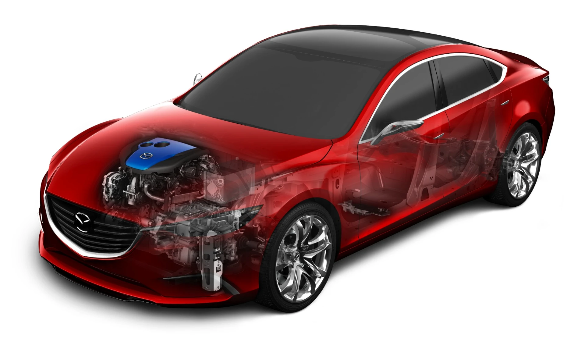 The Mazda TAKERI features the new i-ELOOP regenerative braking system