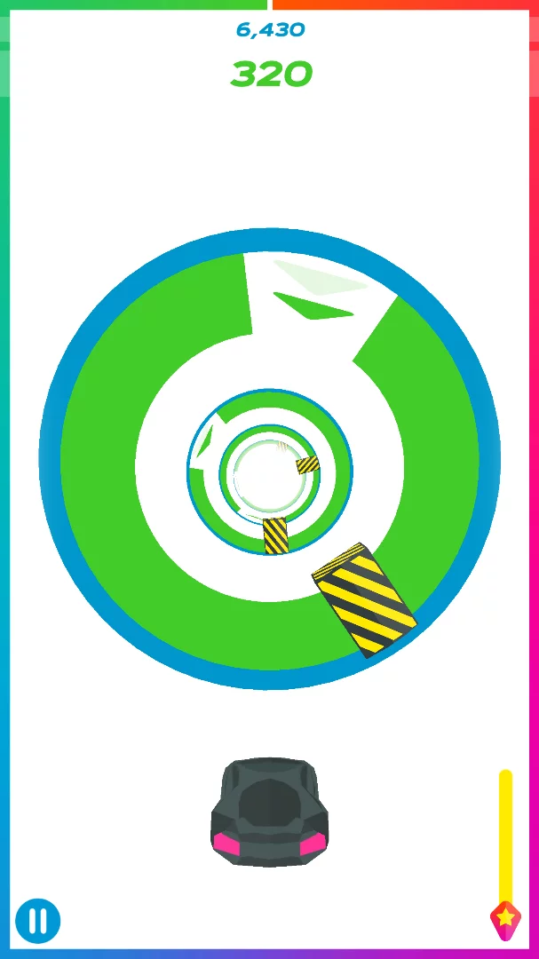 Lightspeed Drifter is one of three games played using the Sphero Mini as a controller, to turn the tunnel around to give boosts and avoid obstacles