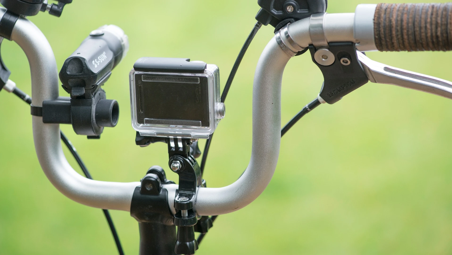 The GoPro Handlebar Mount uses a 3-way pivot arm to ensure you are shooting from the angle you want