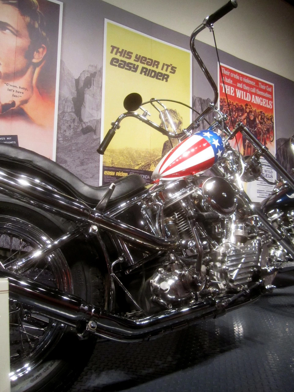 The Captain America machine has spent quite some time on display at the National Motorcycle Museum in Anamosa, Iowa and this image is courtesy of the museum.