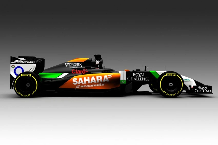 Cars like Force India's VJM07 are now required to use a single exhaust pipe, aimed upwards, that essentially removes exhaust blowing downforce from the equation