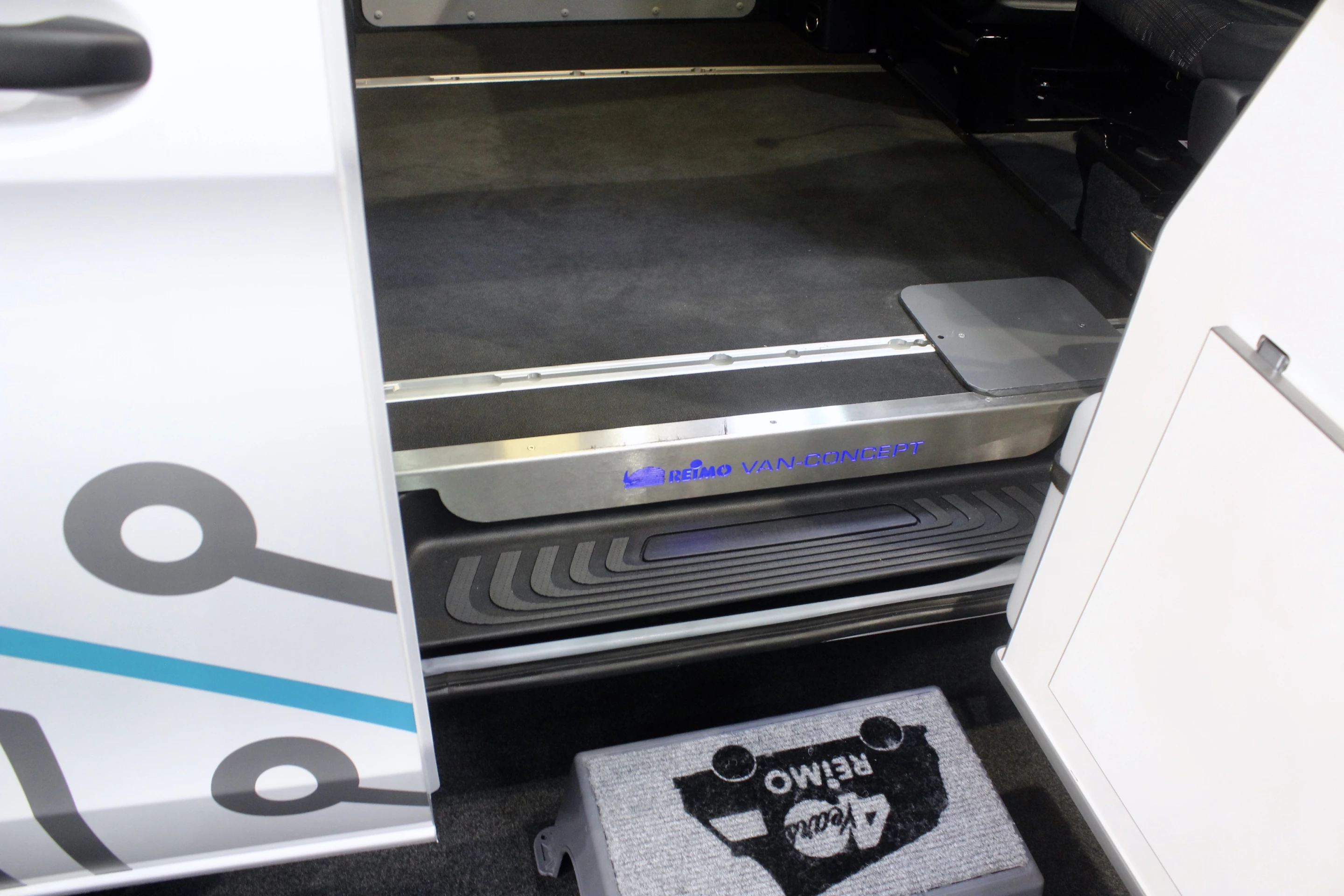 The kitchen mounts to the floor rail and is designed to be removed with ease