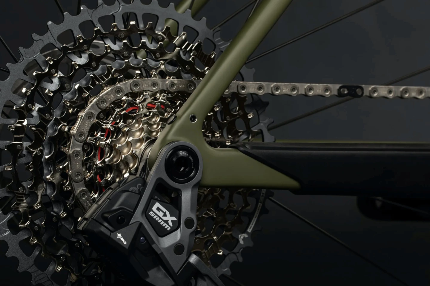The Apex models feature a 10-50t cassette, while the GX AXS models bump that up to 10-52t