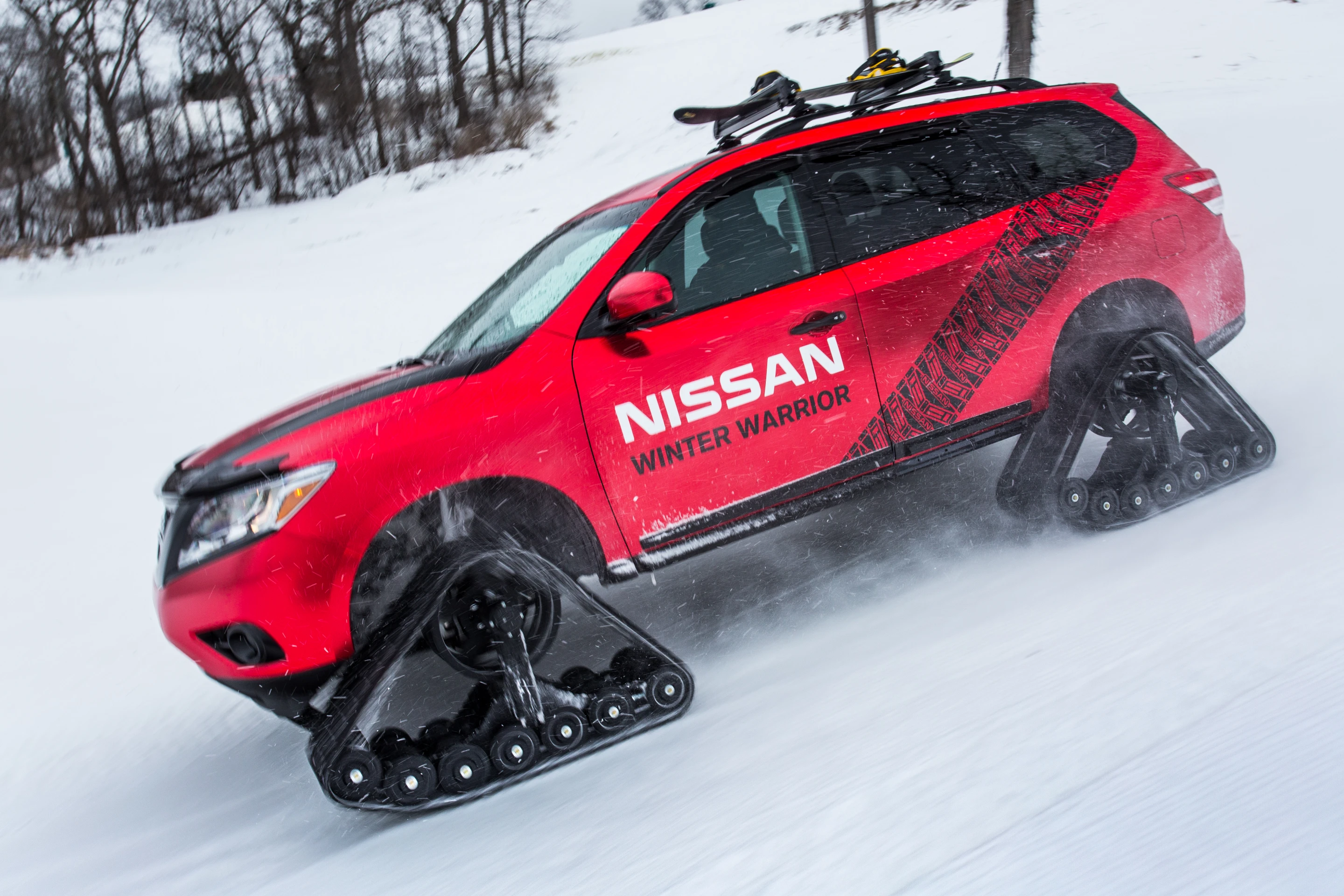 Nissan frolics in the snow with its Winter Warrior collection