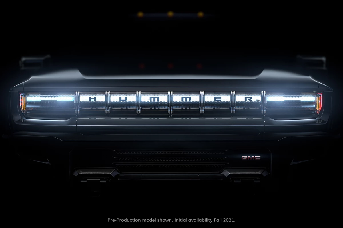 GM teases the new face of Hummer . We don't know what the rest will look like yet, but we do know it'll rock more than a thousand ponies.