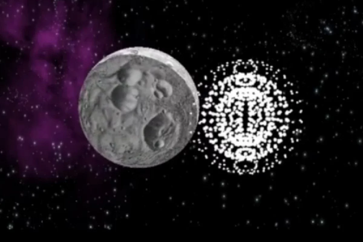 Artist's concept of Apophis being hit with paintballs (Image: MIT)