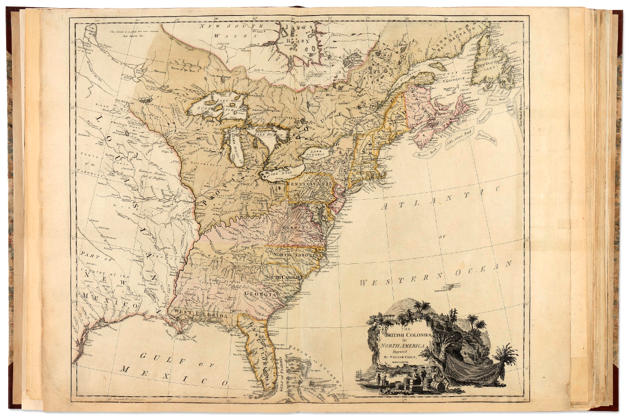 $300,000 | 'The North American Atlas' by William Faden | Auction House: Sotheby's | Sale price: US$300,000 | Official Estimate: US$150,000 to $250,000 | Date of sale: January 17, 2018