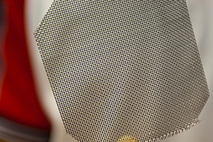 Mesh being tested for use on fog-harvesting devices by Shreerang Chhatre and colleagues at MIT (Photo: Patrick Gillooly)
