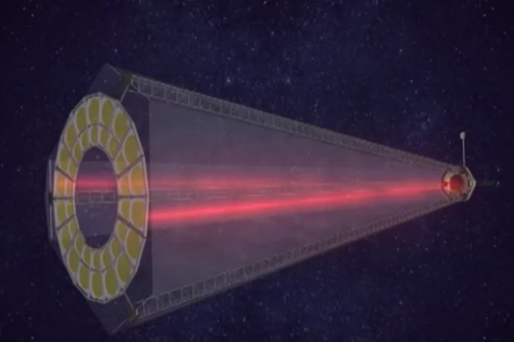 Artist's concept of the foldable plastic telescope