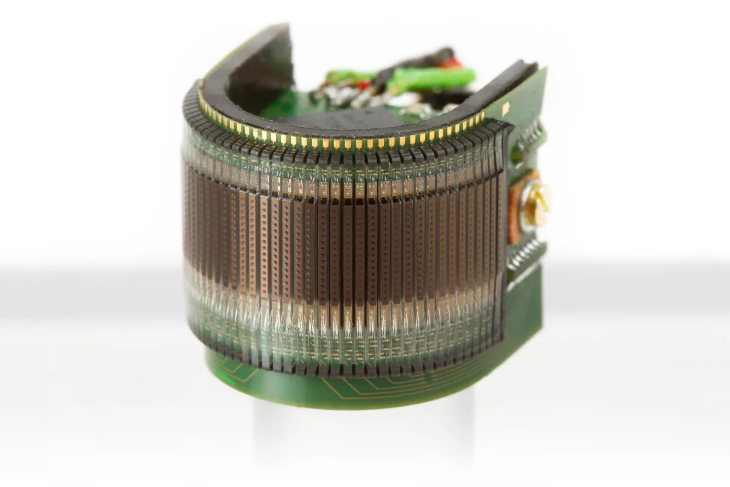 First prototype of a semi-cylindrical curved artificial compound eye