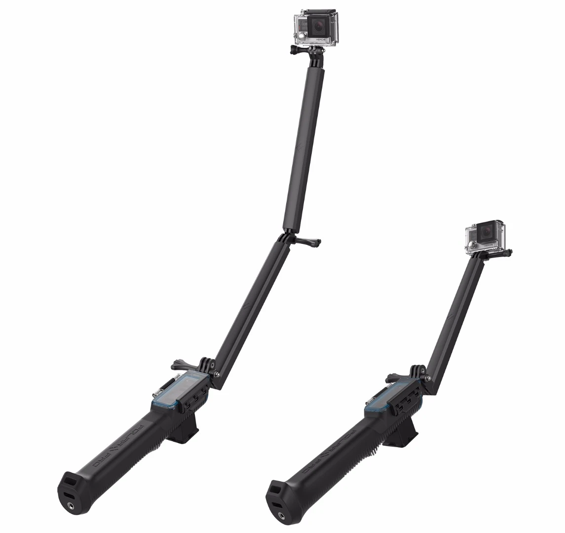 Extension sections allow users to extend the reach of the PolarPro PowerGrip H2O to 56 cm (22 in) or 84 cm (33 in)
