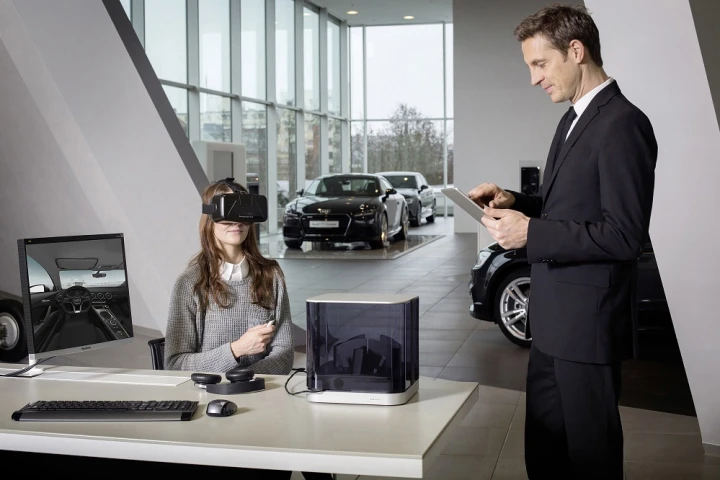 Audi is using virtual reality headsets at dealerships to help customers configure their cars