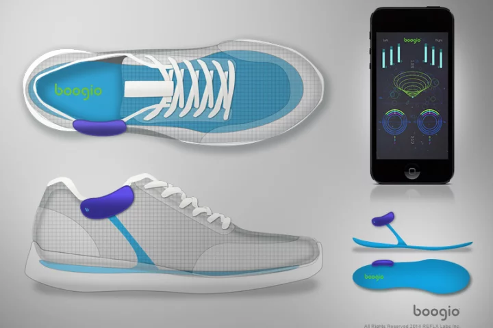 Boogio is designed to track a user's feet