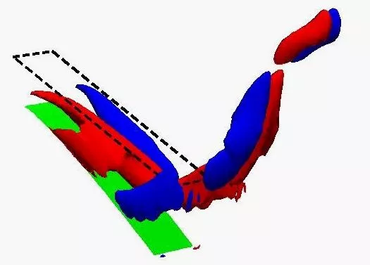 A still from a computer animation illustrating Alexeev and Masoud's model (Image: Georgia Tech)