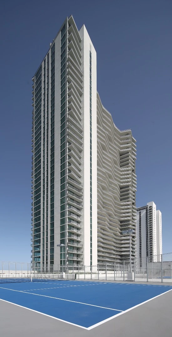 Abode318 is located in Melbourne, Australia, and rises to 187 m (613 ft)