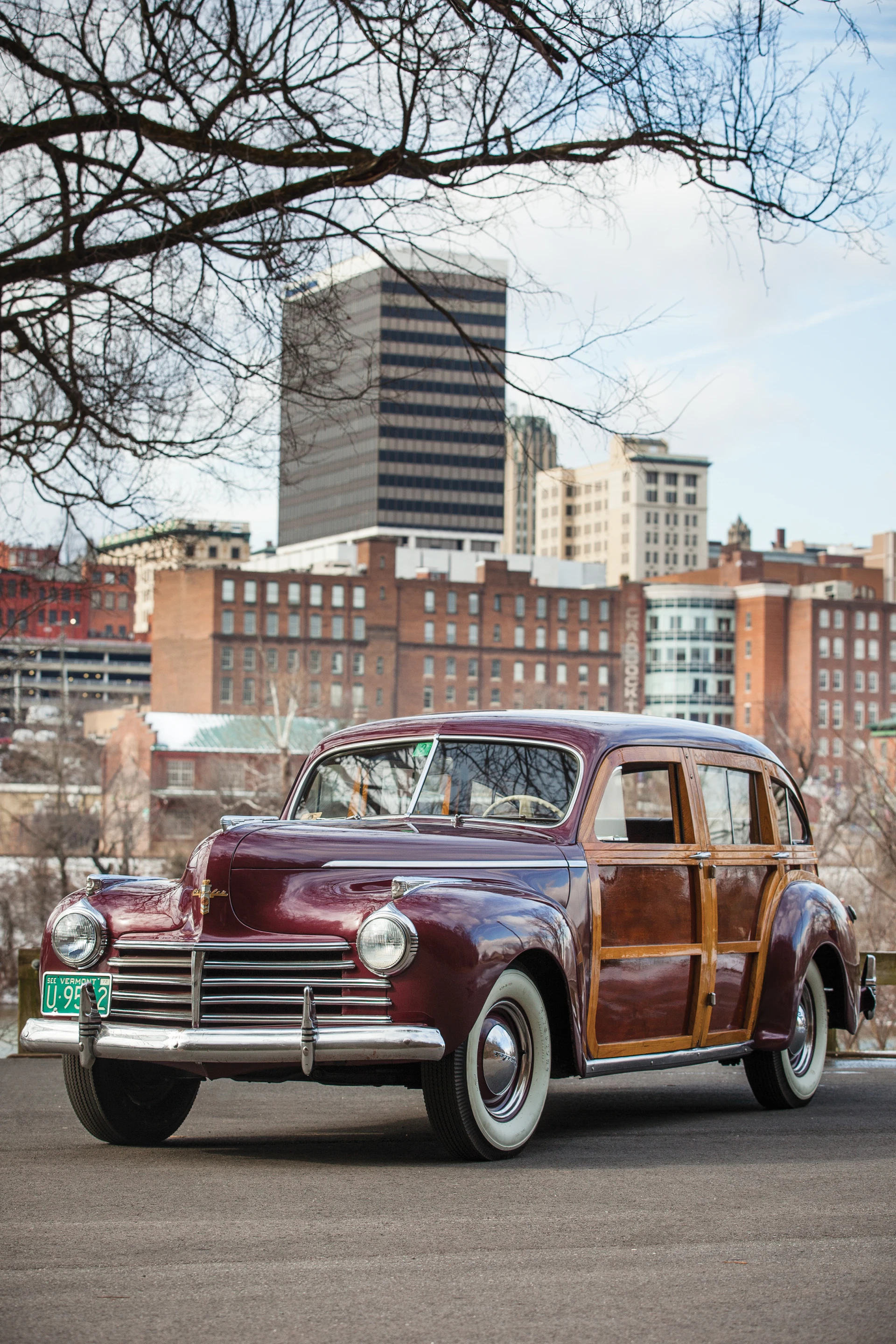 The 1941 Chrysler Town and Country Nine-Passenger "Barrelback" Station Wagon was sold for US$250,000 at last month's auction