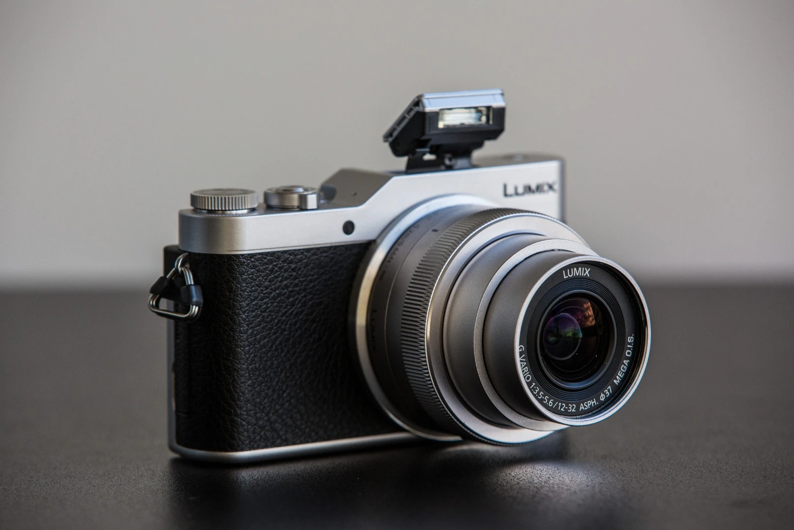 The flash on the GX850 is activated by a small switch on the rear of the camera