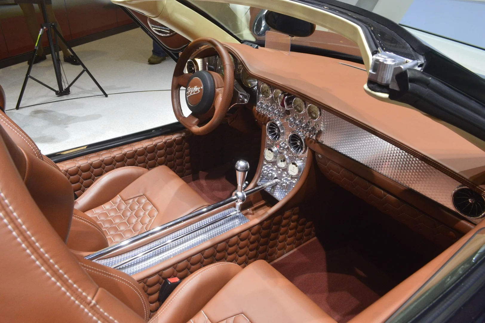 A full leather interior and brush aluminum are standard with bespoke color options available