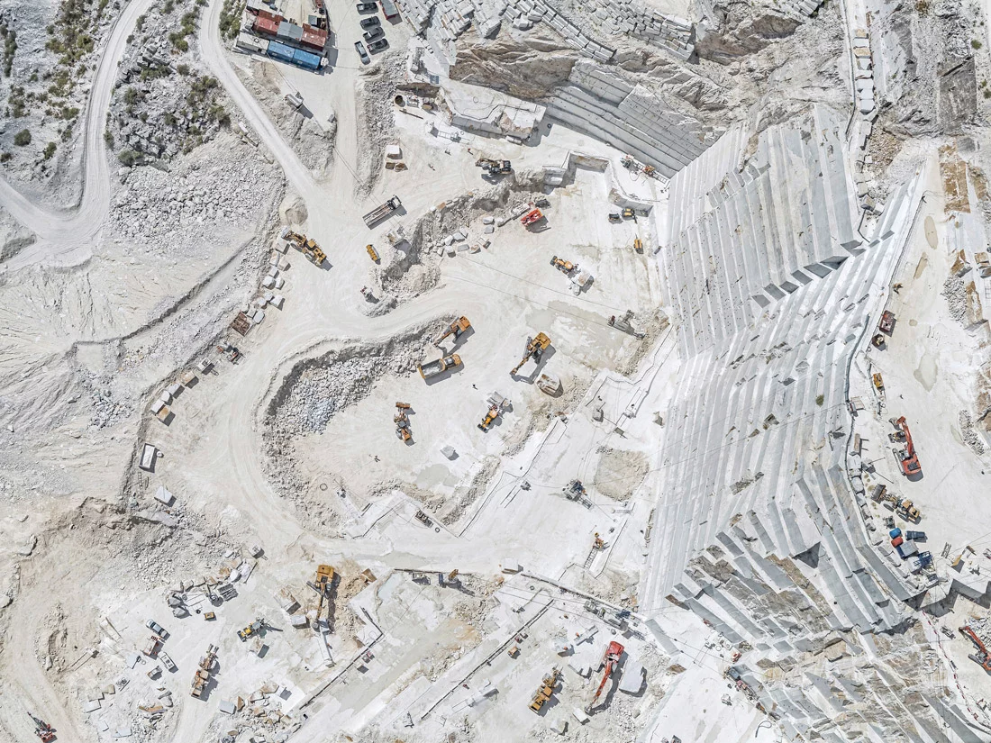 The Carrara marble mines in the Apuan Alps in Italy