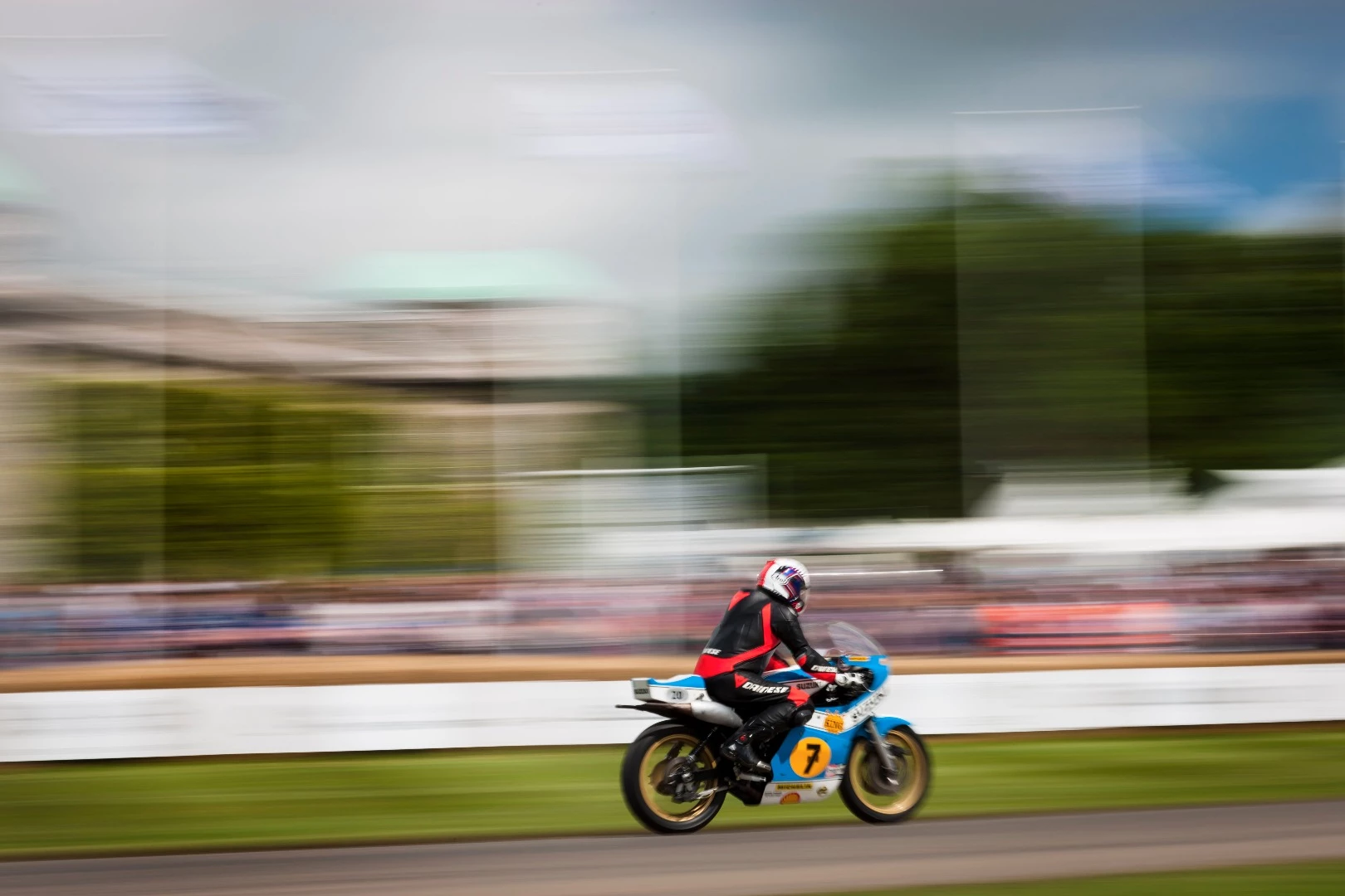 This classic Suzuki Works XR45 caught our eye with its beautiful blue-and-white paintjob