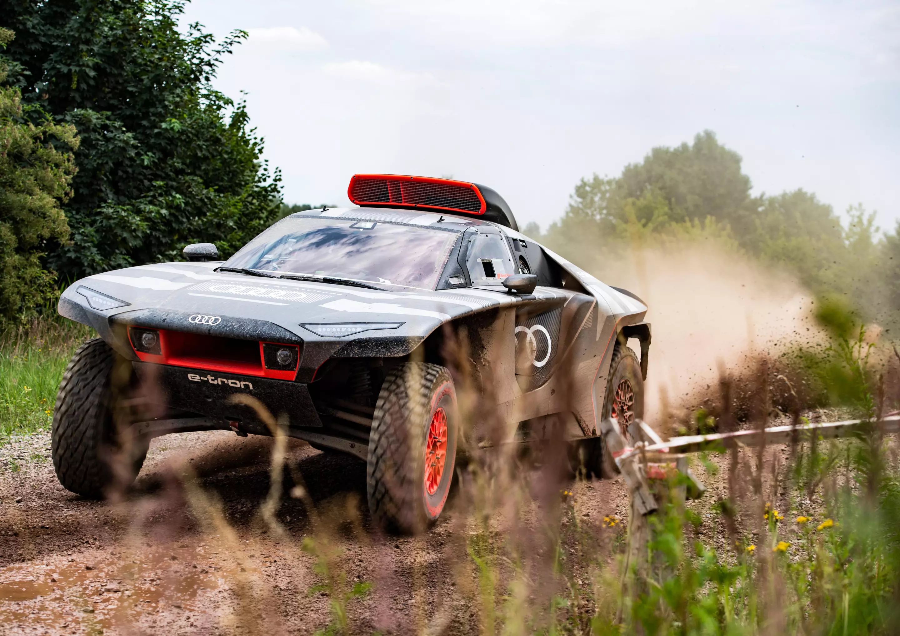 Audi gets ready for the challenge of running an electrified Dakar car