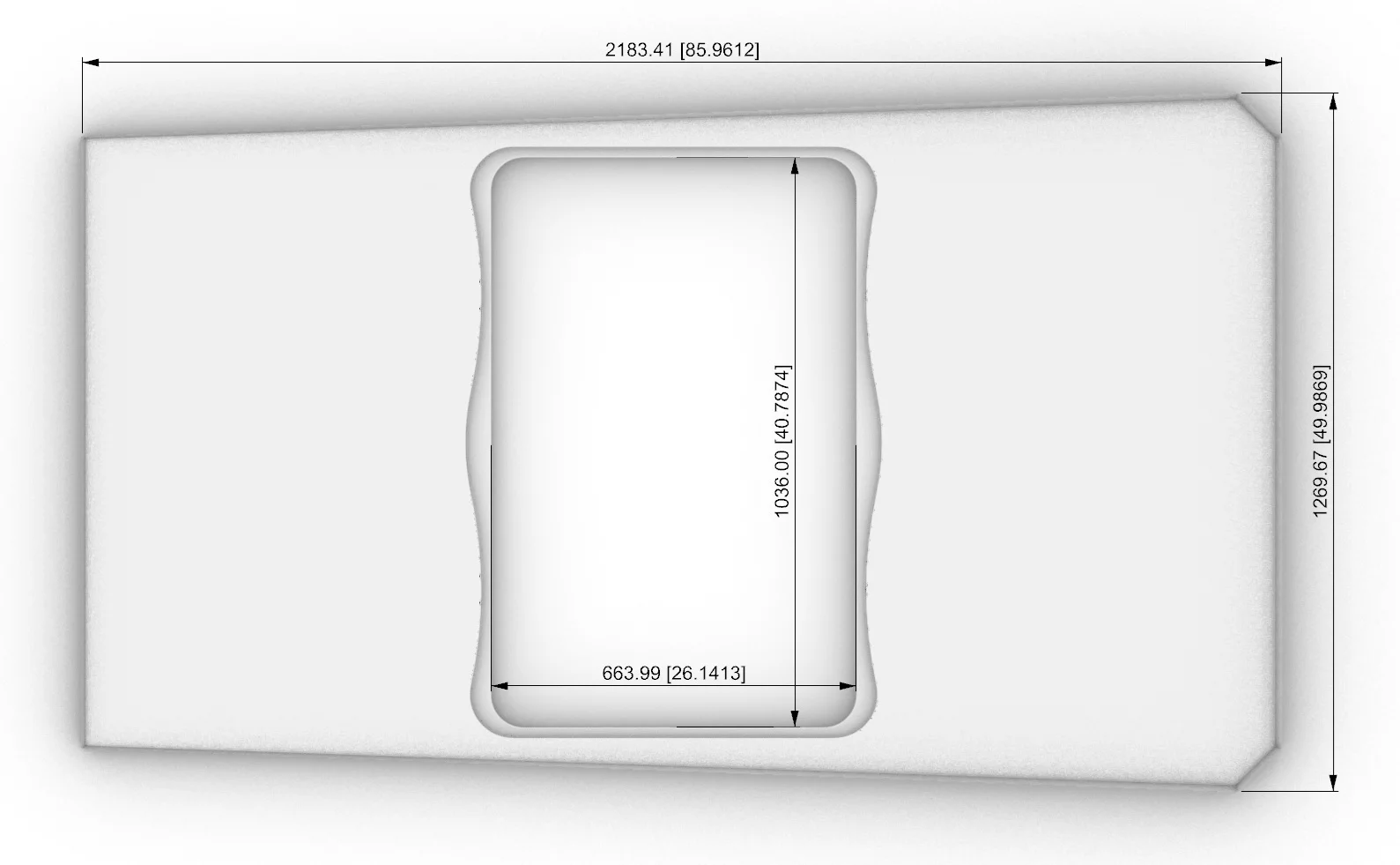 A look at the bed and access hatch dimensions