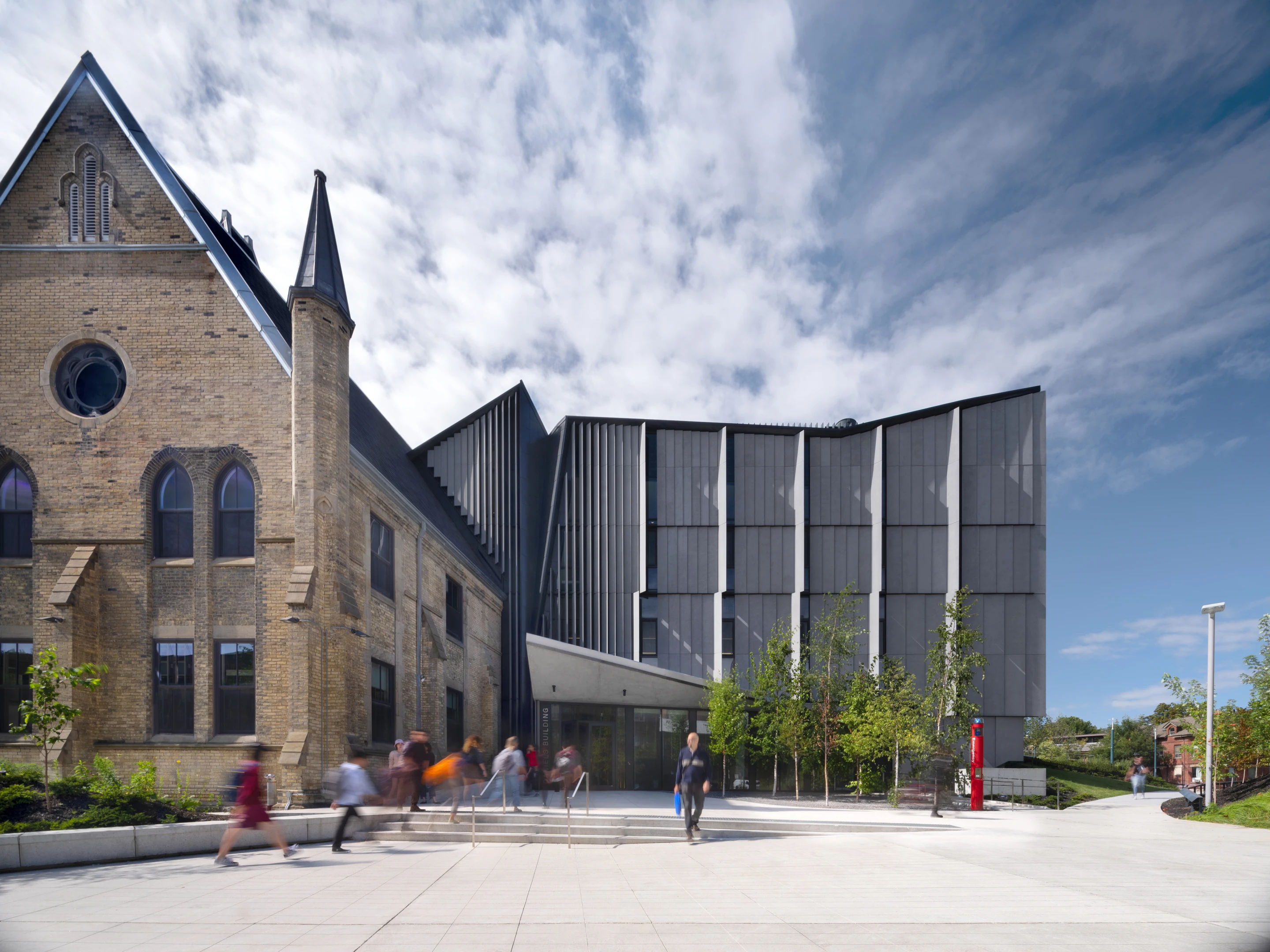 Daniels Building at One Spadina Crescent is designed by NADAAA, with Adamson Associates Architects and ERA Architects. The project involved the renovation and expansion of One Spadina Crescent for the University of Toronto’s John H. Daniels Faculty of Architecture, Landscape, and Design