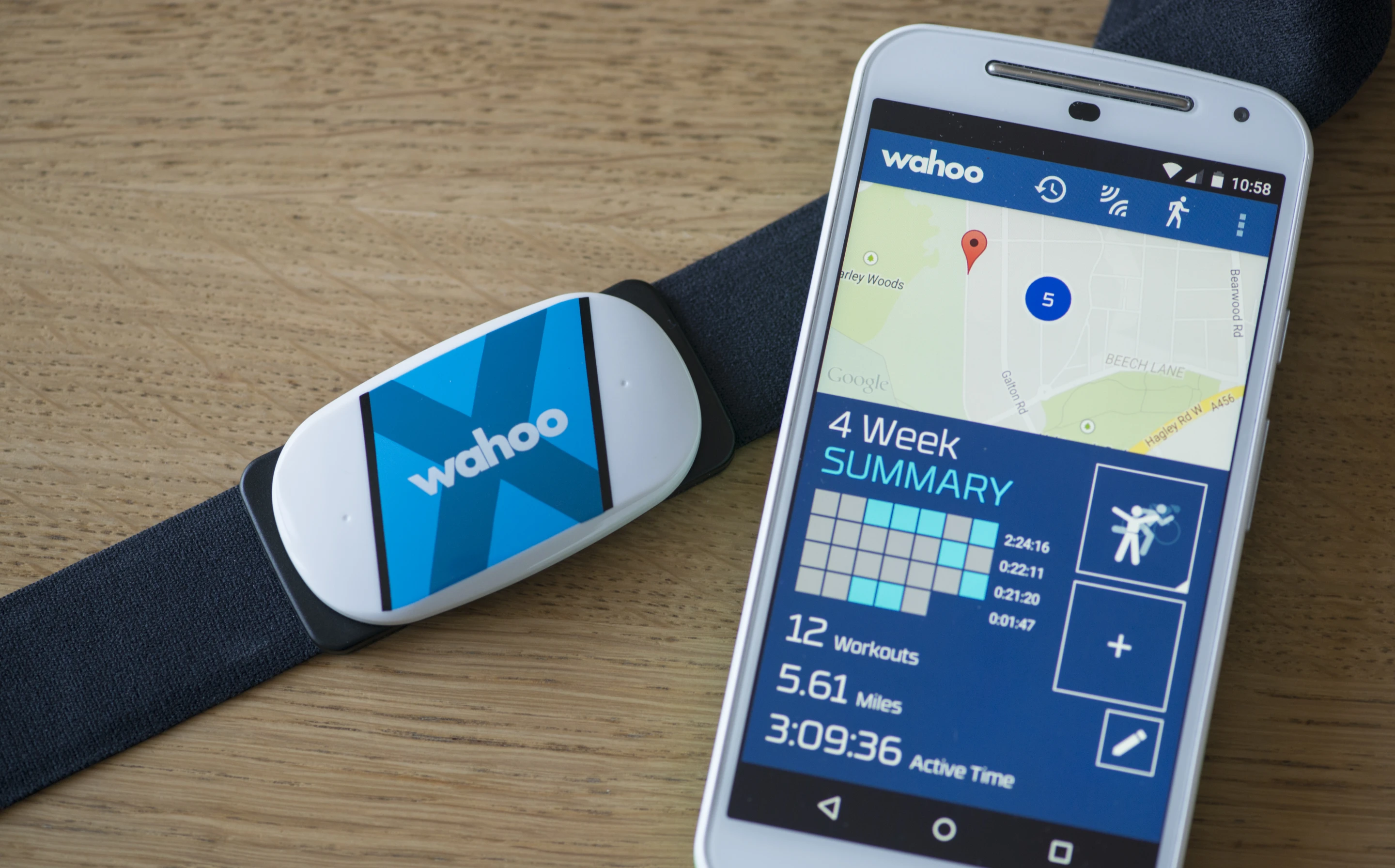The Wahoo Fitness app will keep a log of your Tickr X workouts (Photo: Simon Crisp/Gizmag.com)